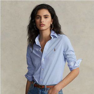 Polo Ralph Lauren Women's Knit Cotton Oxford Shirt